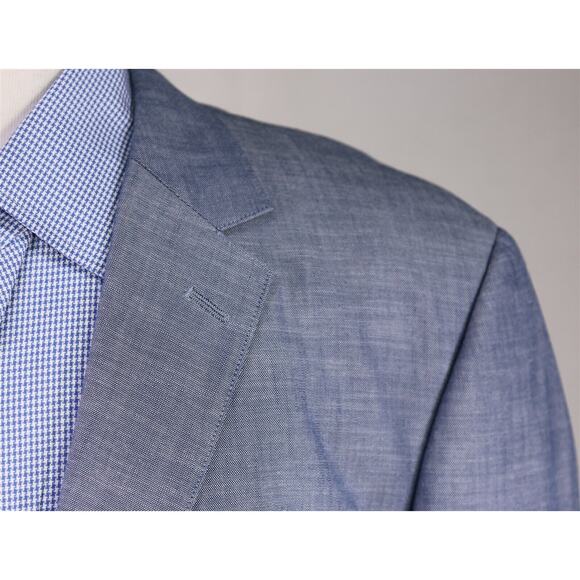 Bonobos Standard Fit Light Blue Iridescent Cotton 2-Btn Blazer Jacket 42R - Picture 4 of 9